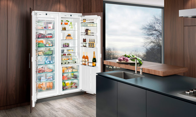Встраиваемые холодильники Side by Side