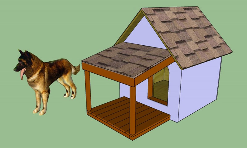 Теплая будка для собаки, изготовленная по размерам на заказ.