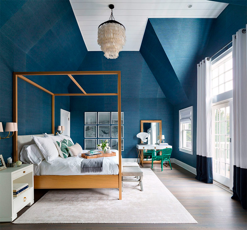Спальня с синим акцентом (71 фото) - красивые картинки и HD фото