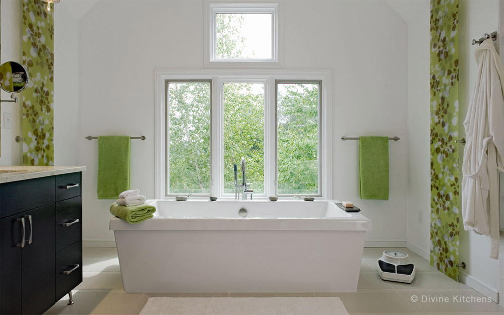 Ванная Комната В Бело Зеленом Цвете Фото